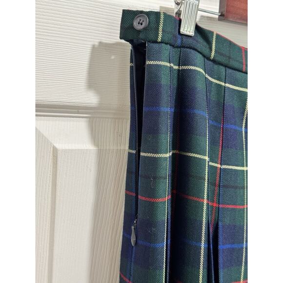 Vtg Pendleton Wool Plaid Pleated Skirt Sz 14 Signature Tartan Academia USA Made - Picture 3 of 7